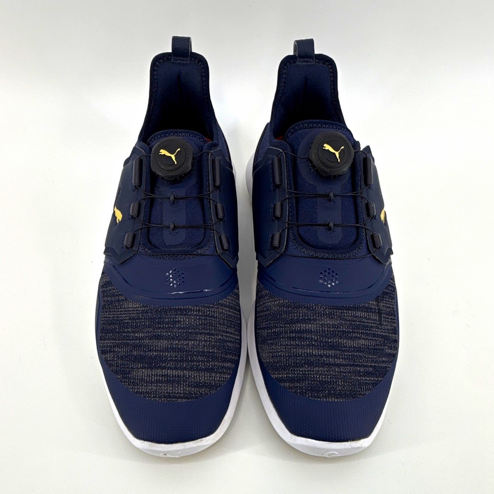 PUMA Ignite NXT Golf shoes mens 9.5 disc dial lace spikeless navy UEC 192245-04
